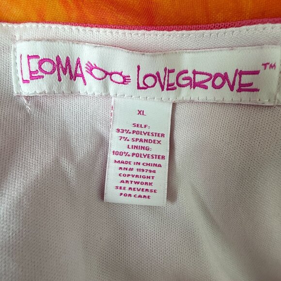 Leoma Lovegrove XL Sleeveless Tunic Top Birds Artwork Embellished Studded Pink - Picture 3 of 11